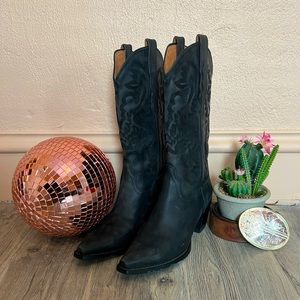 Jeffrey Campbell Dagget Western Boot in Washed Black size 9.5